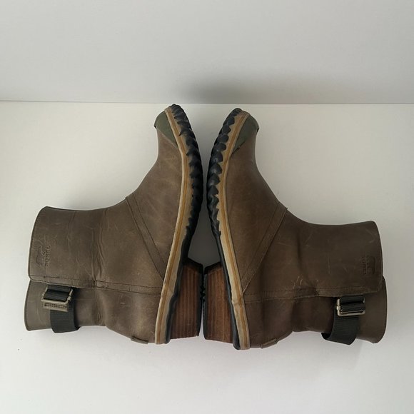 Sorel Women’s Brown/Green Waterproof Pull-On Slimboot Sz 11 - Picture 8 of 16